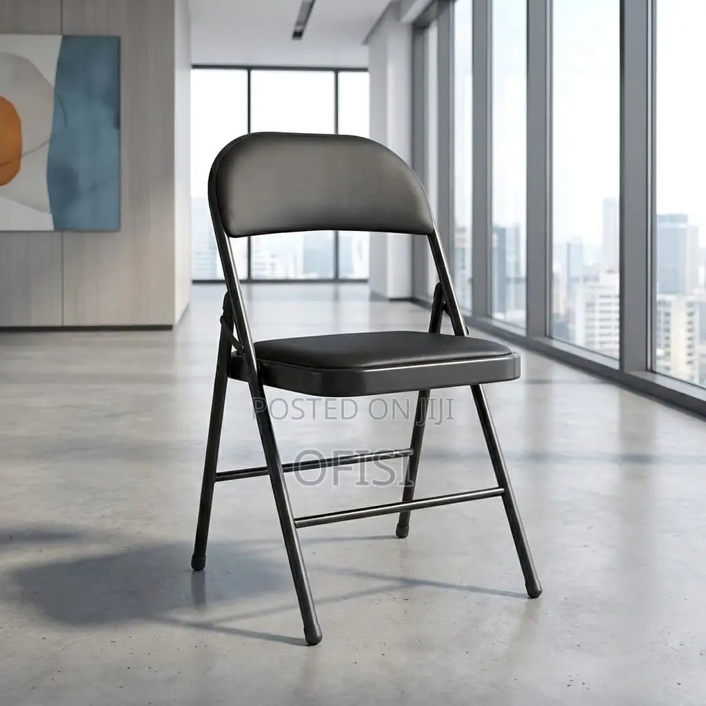 Office Chair; Black Foldable Home Office Study Chair
