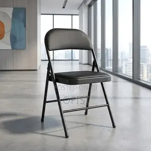 Office Chair; Black Foldable Home Office Study Chair
