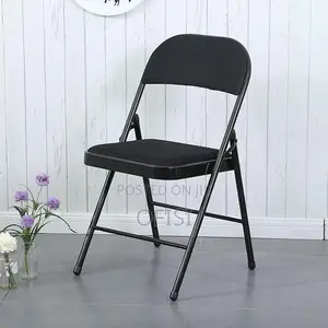 Office Chair; Black Foldable Home Office Study Chair