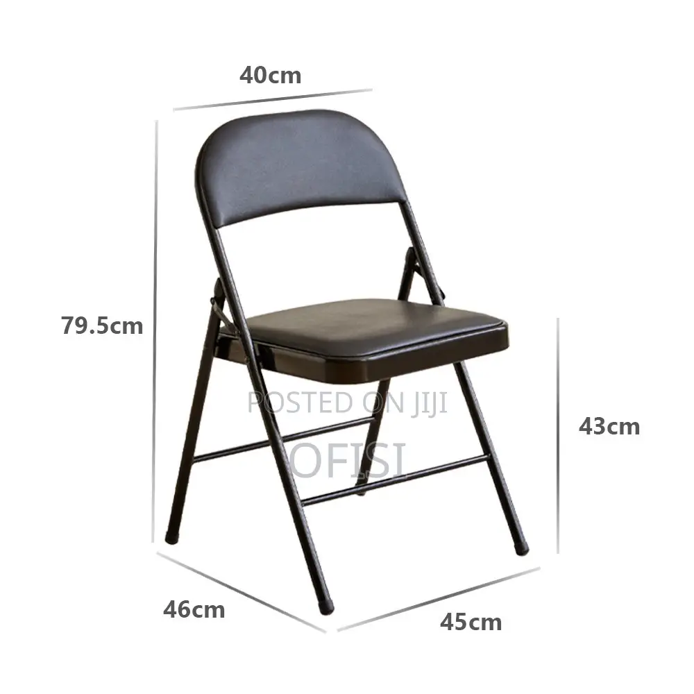 Office Chair; Black Foldable Home Office Study Chair