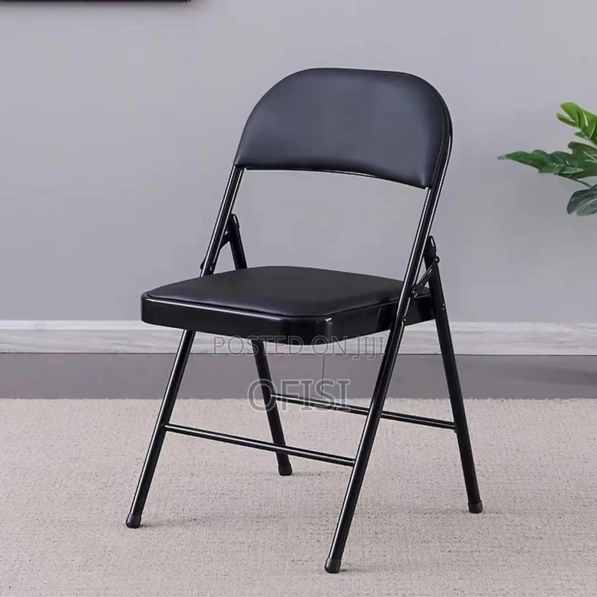 Office Chair; Black Foldable Home Office Study Chair