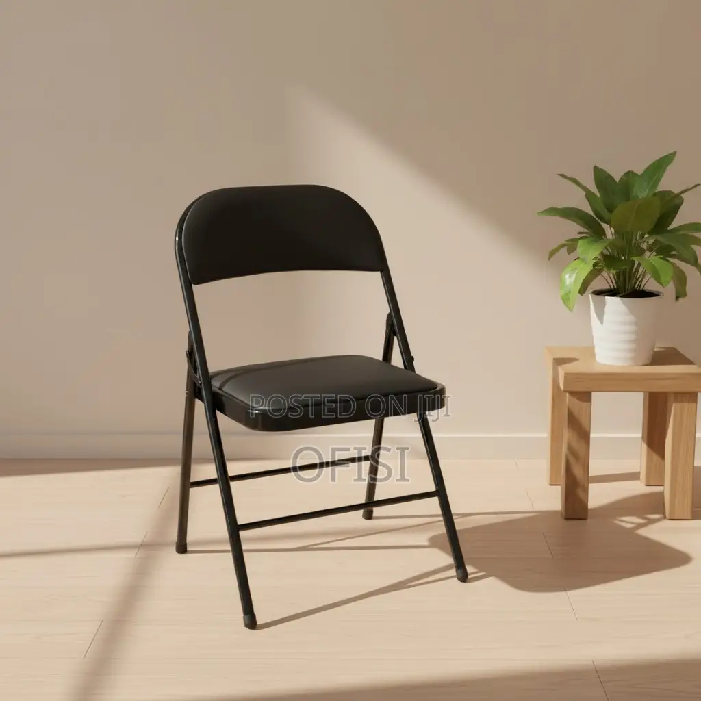 Office Chair; Black Foldable Home Office Study Chair