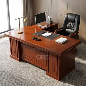 Office Desk; 2m Mahogany Executive Office Desk