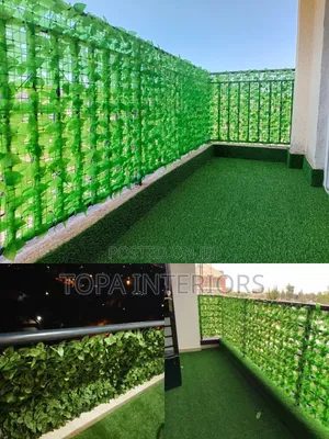 Synthetic Light Green 1mx3m Artificial Balcony Privacy Fence Screen