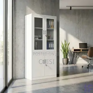 Office Cabinet; Half Glass Steel Office Cabinet