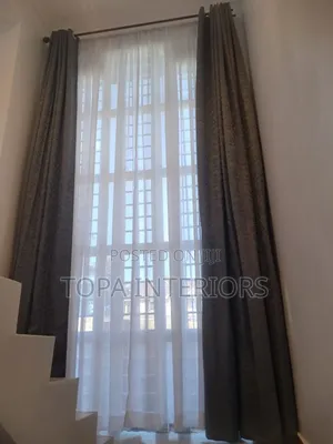 Long Stairs Window Curtains for New Houses