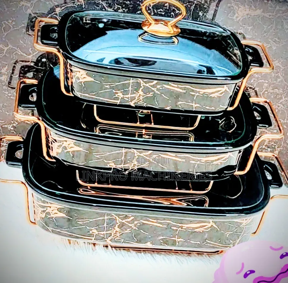 3 PCS Ceramic Chaffing Dishes