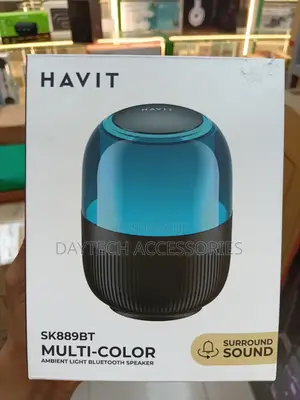 The Havit Sk889bt Multi-Color Ambient Light Bluetooth Speaker.