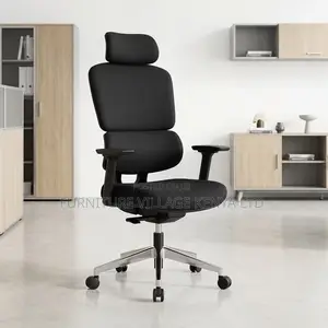 High Back Fabric Office Chair With Lumbar Support