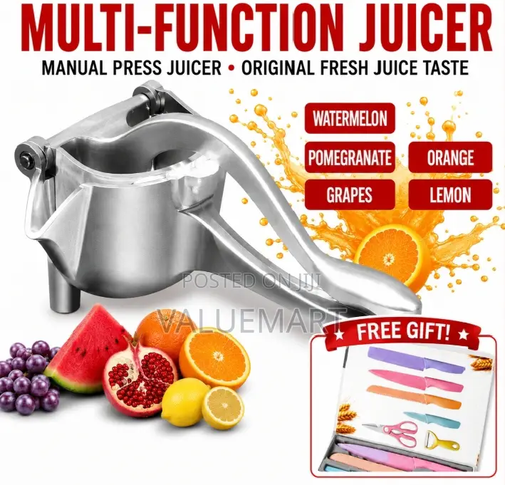 Fruit Juicer -Manual With Plastic Filter