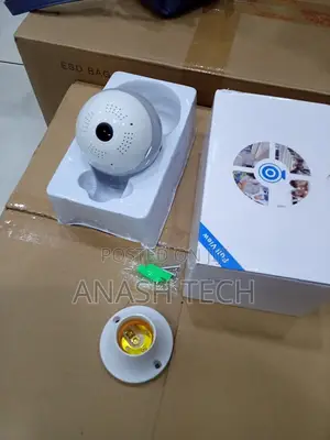 V380 Led Bulb Camera With Night Vision and Alerts