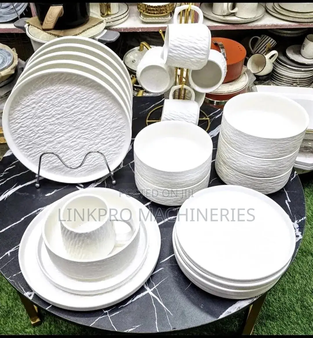 High Quality White Ceramic Dinner Set 24 Pieces