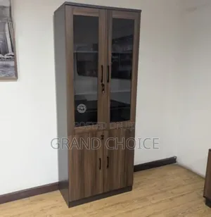 Half Glass Wooden Cabinet