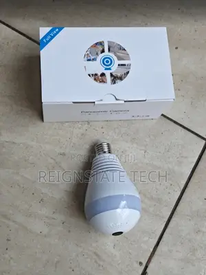 360° CCTV Wifi Bulb Camera – Night Vision Motion Alerts