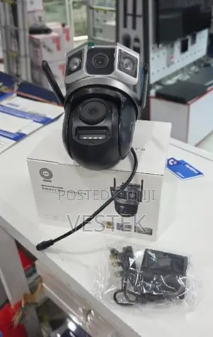 Dual Lens PTZ Wifi Camera With Full Color Nightvision and Motion Alert