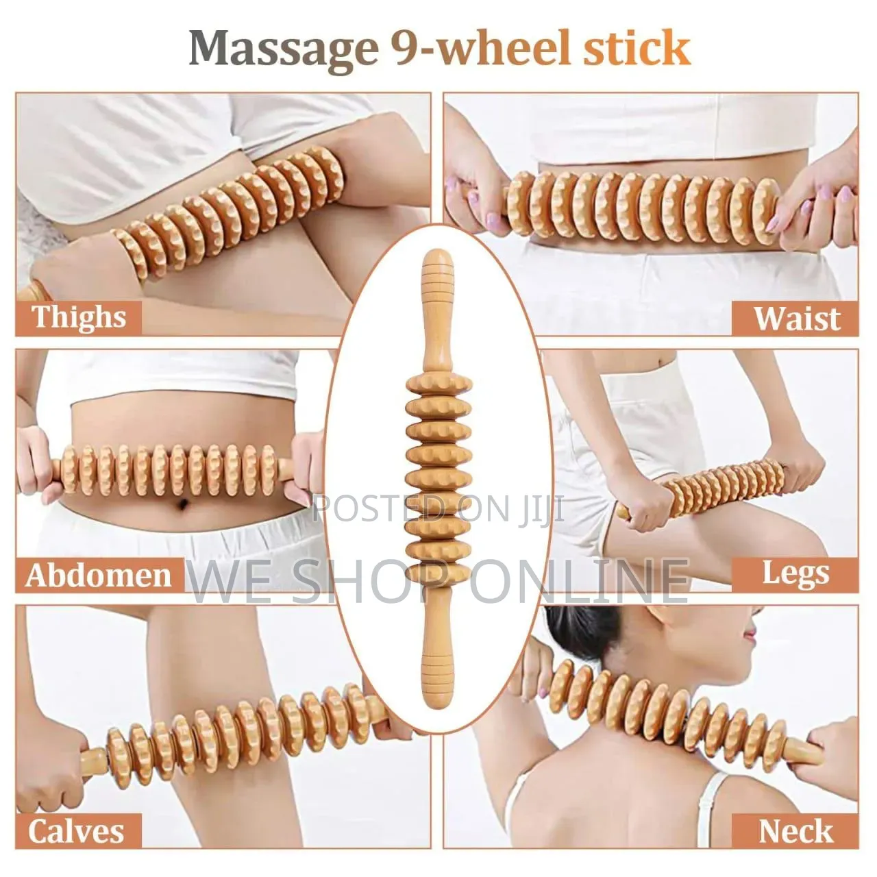 Wood Therapy Massage Rolling Pin