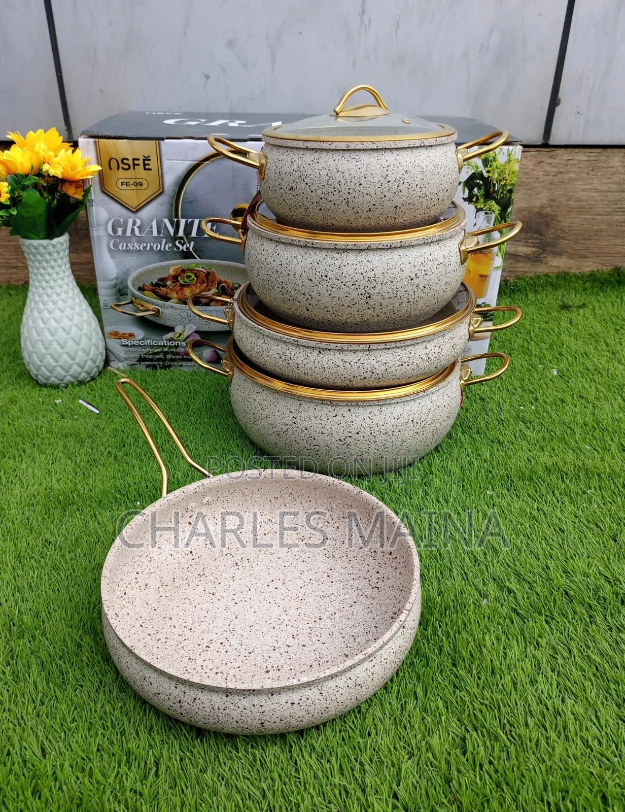 Granite Coating Kitchen Cookware Set