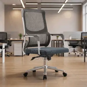 Office Chair : Modern Ergonomic Grey Mesh Office Chair