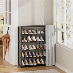 8- Layer Shoe Rack Organizer With Fabric Dustproof Cover*