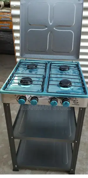 Eurochef 4 Burner Full Gas Cooker With Shelves