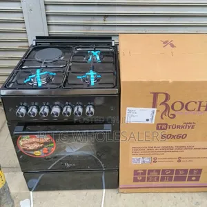 Roch 60x60 Turkey Standing Cooker 3 Gas + 1 Electric Black