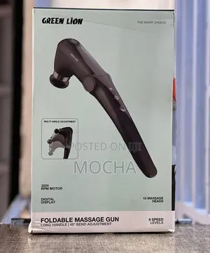 Green Lion Foldable Massage Gun With Long Handle 45°