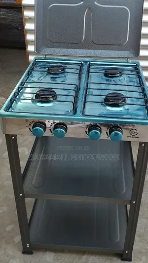 Eurochef Full Gas Standing Cooker With Convenient Storage Shelves