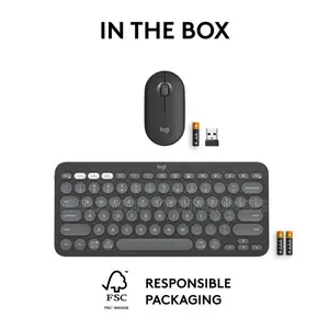 Logitech Pebble 2 Wireless Keyboard and Mouse Combo (Tonal Graphite)