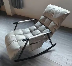 Rocking Chair: Premium Leather Lazy Lounge Chair