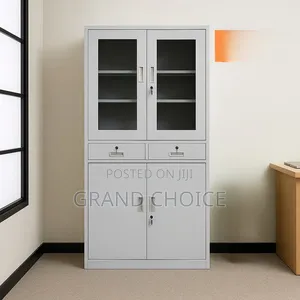 Quality Office Filling Cabinet With Half Glass Door