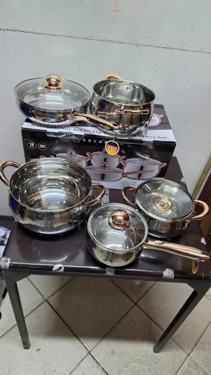 10 Pieces Gold Stainless Steel Edenburg Eb-2422 Cookware Set