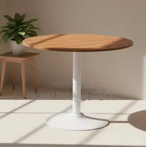 Meeting Table: Stylish Wooden Ash Top With Metal Stand