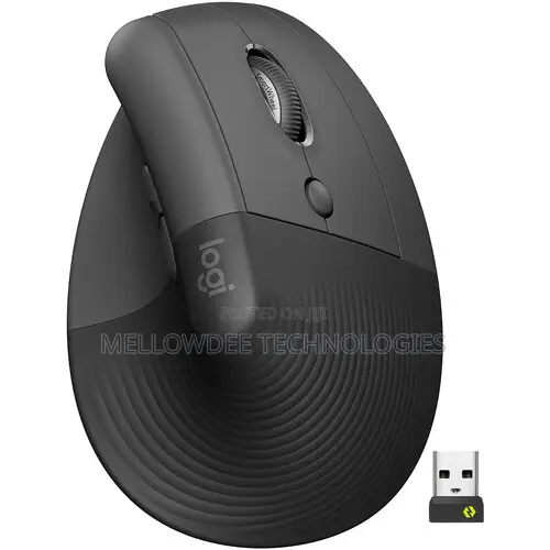 Logitech Lift Vertical Ergonomic Wireless Mouse (Graphite)