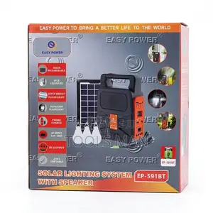 Solar Lighting System Fm,Usb,Bluetooth Speaker.Easy Power Ep-591bt