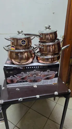 10 Pieces Gold Edenburg Eb 2423 Stainless Steel Cookware Set