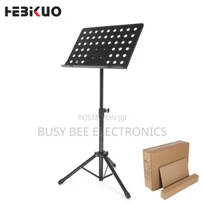 Black Music Stand Adjustable Height Detachable