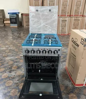 New Model Silver Olelon Free Standing 3 Gas Burner +1 Electric Cooker