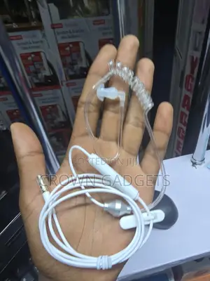 Fbi Air Tube Earpiece With Mic 3.5mm Anti Radiation White
