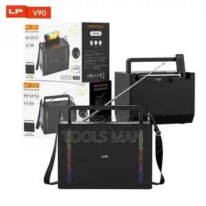 Lp V90 Portable Bluetooth Speaker: 10w Super Antenna Fm Bass Woofer
