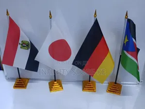 Table Top Country Flags With Stand Dozen(12 Pcs)