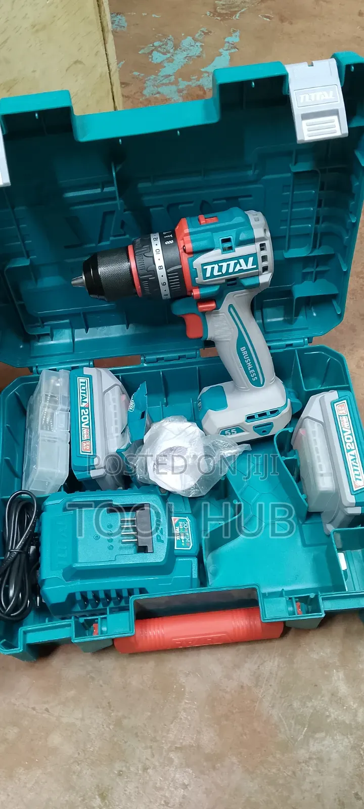 Total 20v Brushless Cordless Drill Kit