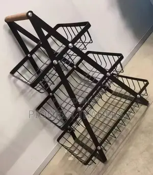 3 Tier Metallic Mesh Fruit Basket