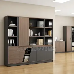 Wood Office Storage Wall Unit