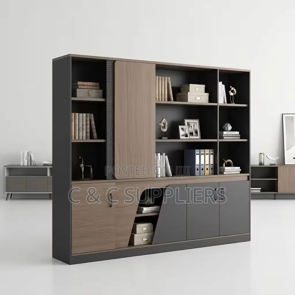 Wood Office Storage Wall Unit