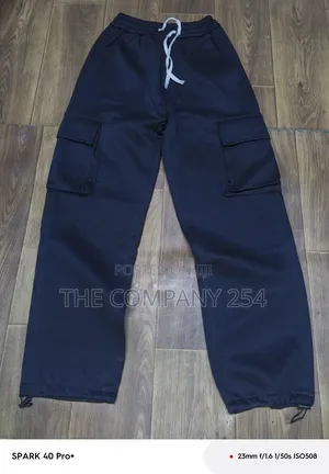 Quality Casual Side Pocket Cargo Plain Baggy Sweatpants