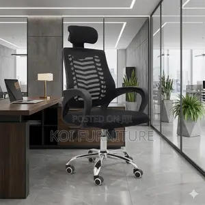 Office Chairs; Height Adjustable Fabric Headrest Office Chair