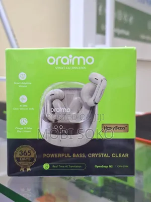 Oraimo Opensnap N2 Deep Bass Open-Ear True Wireless Earbuds