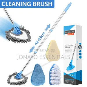 3-in-1 Long Handle Tub and Tile Scrub Brush Extendable 35"