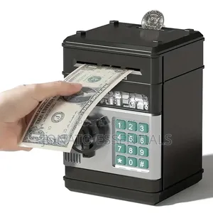 Electronic Atm Piggy Bank Kids Money Safe Box Password