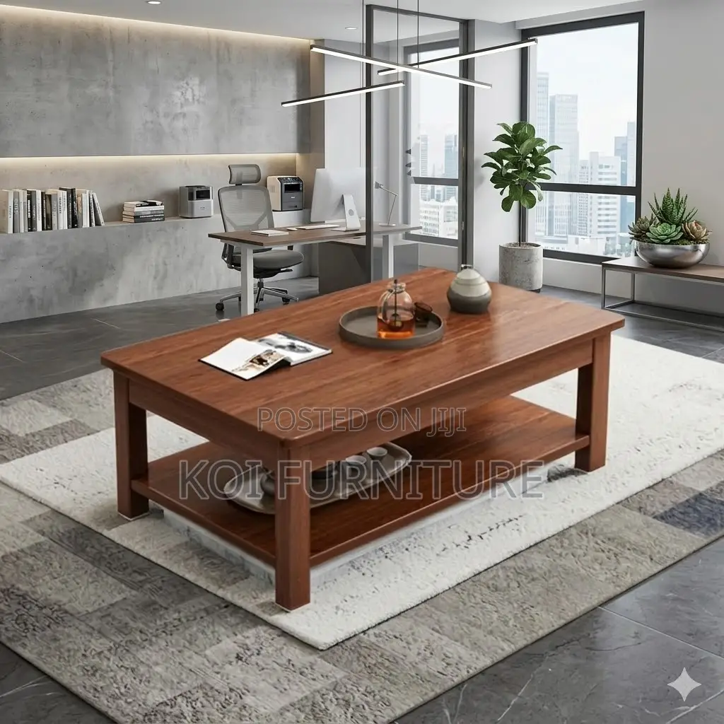 Coffee Table; Mahogany Premium Office Polished Coffee Table